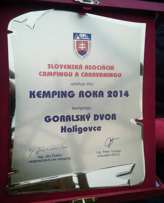 Ocenenie Kemping roka 2014, Goralský dvor Haligovce